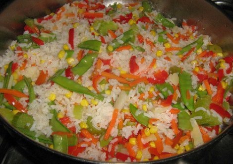 Рис с овощами. Рецепт приготовления