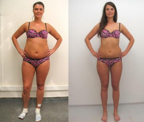 Похудевшие девушки до и после